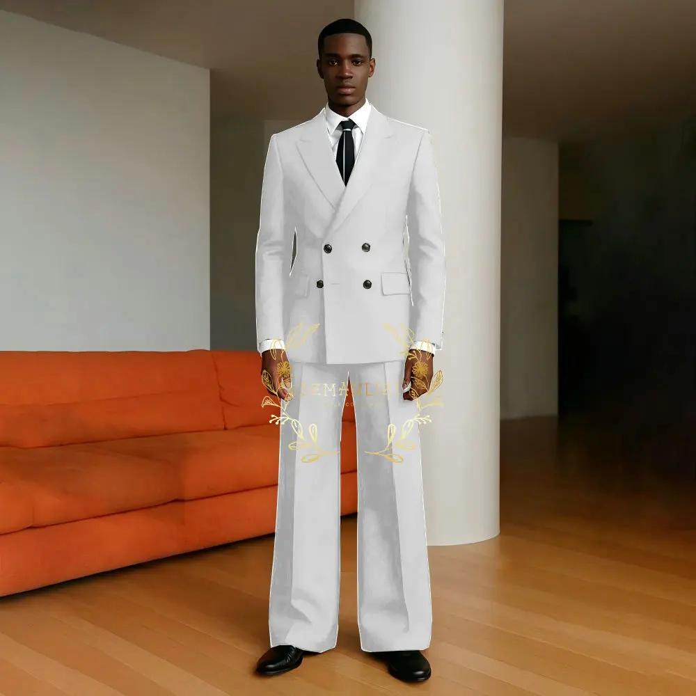 Costumes décontractés beiges pour hommes