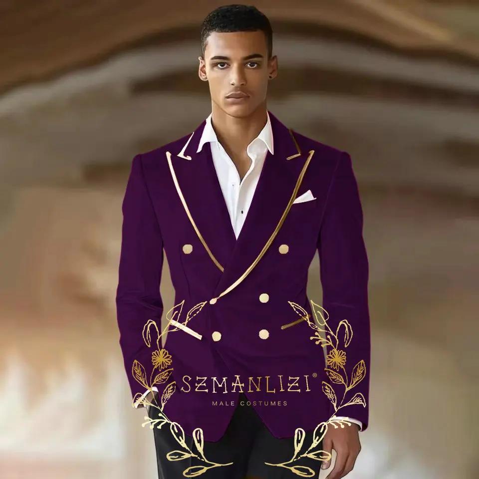 Costumes en velours pour hommes
