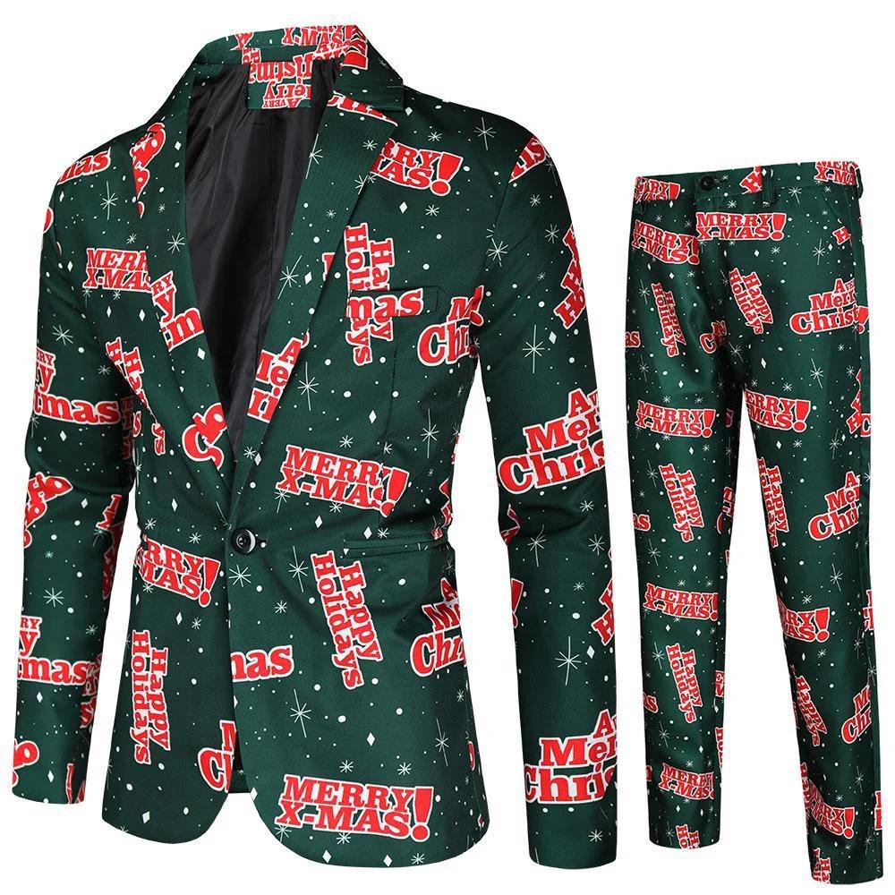 Blazer de Noël à manches longues pour hommes
