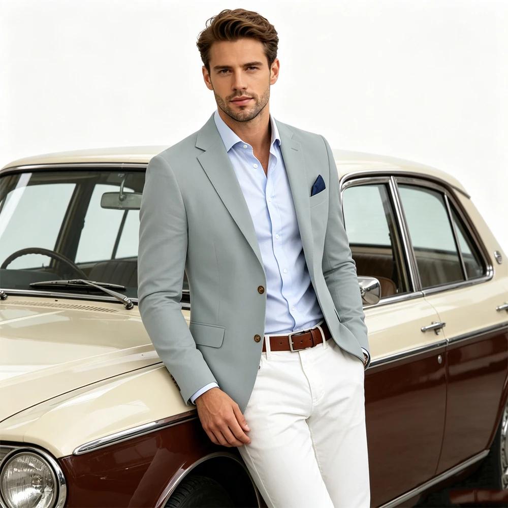 Blazer en mélange de lin pour homme