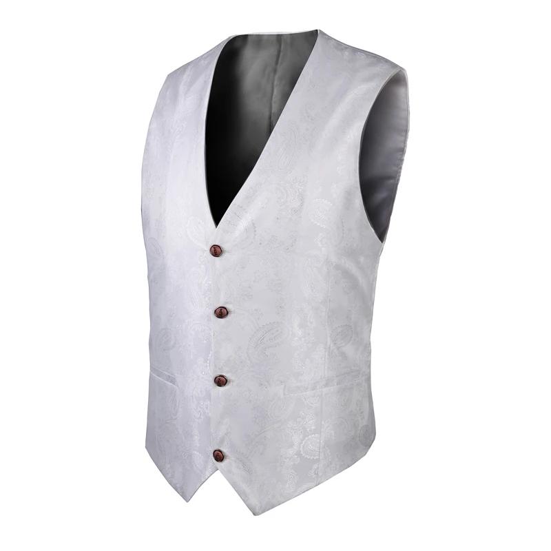 Gilet noir Jacquard à col en v pour hommes