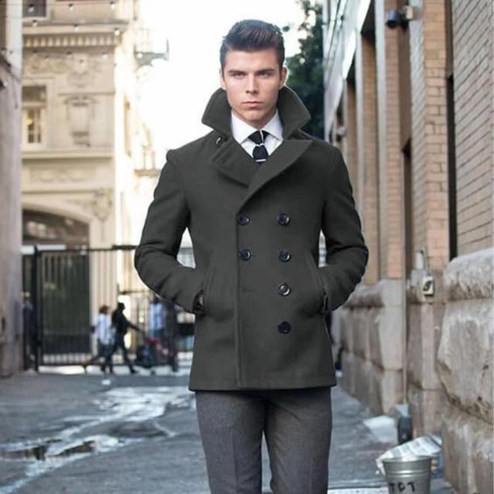 Manteau homme costume veste laine Double boutonnage costumes élégants pour hommes Blazers luxe concepteur décontracté