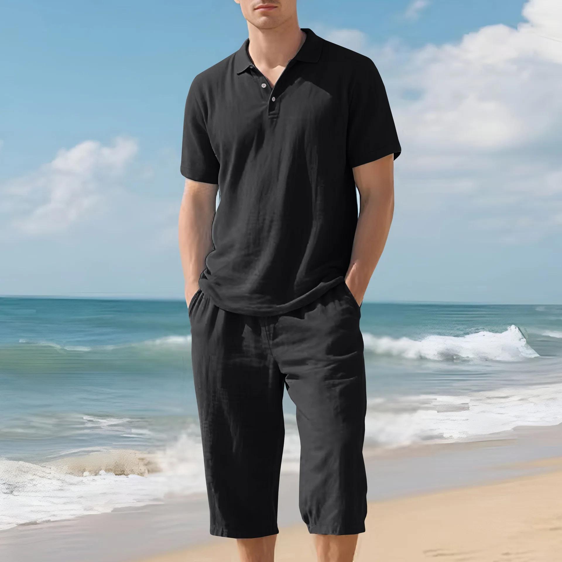 Costume d'été en lin pour homme