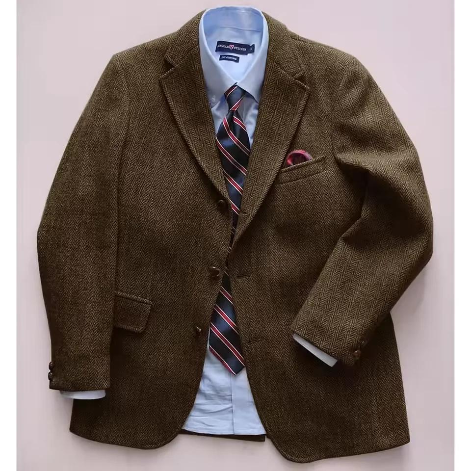 Blazer décontracté à chevrons pour hommes