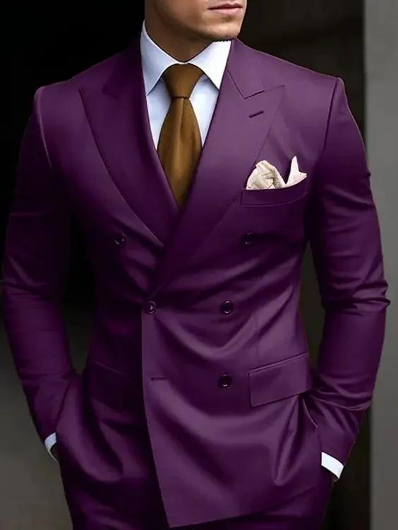 Costumes pour hommes à Double boutonnage vert menthe