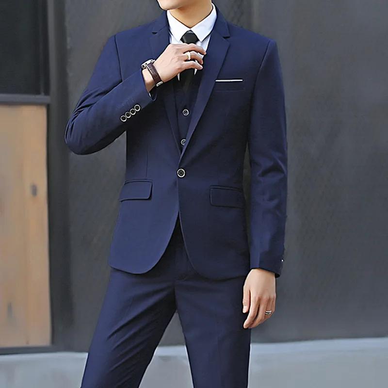Costume de mariage slim fit trois pièces pour homme