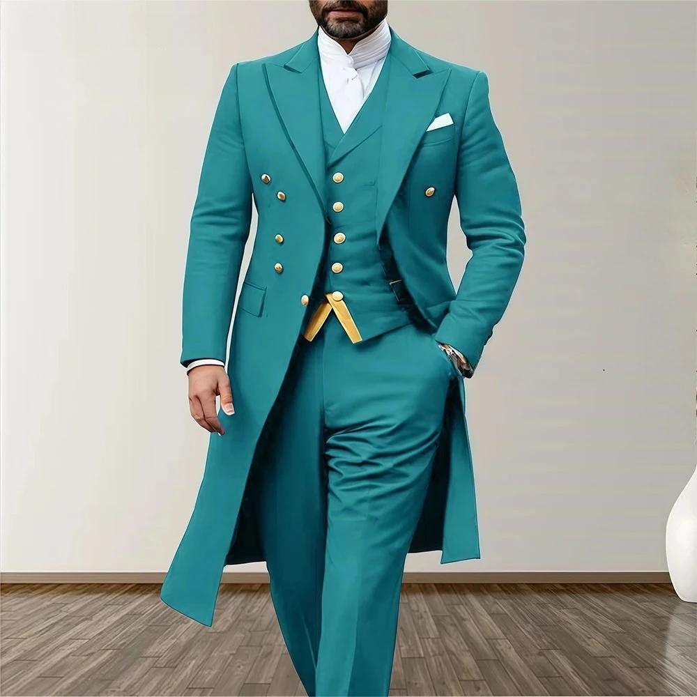 Costume de mariage bleu pour homme