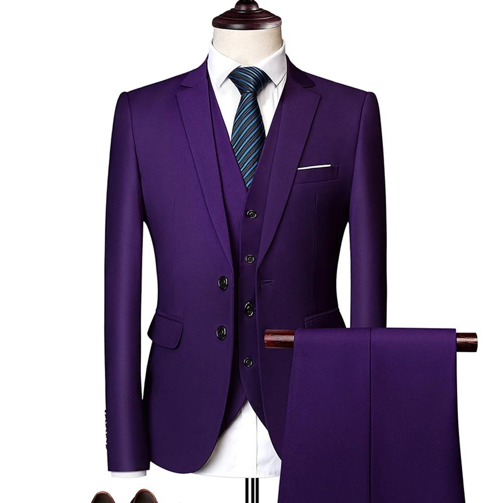Merveilleux marié mâle mariage bal costume vert coupe ajustée smoking hommes formel affaires vêtements de travail costumes 3 pièces ensembles (veste + pantalon + gilet)