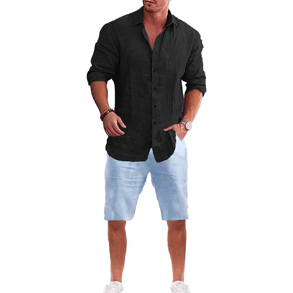 Costume chemise à manches longues pour hommes