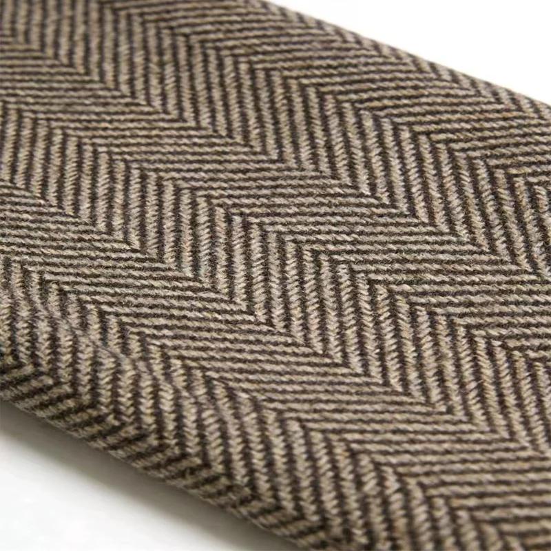 Blazer vintage en tweed à chevrons pour homme avec patchs aux coudes