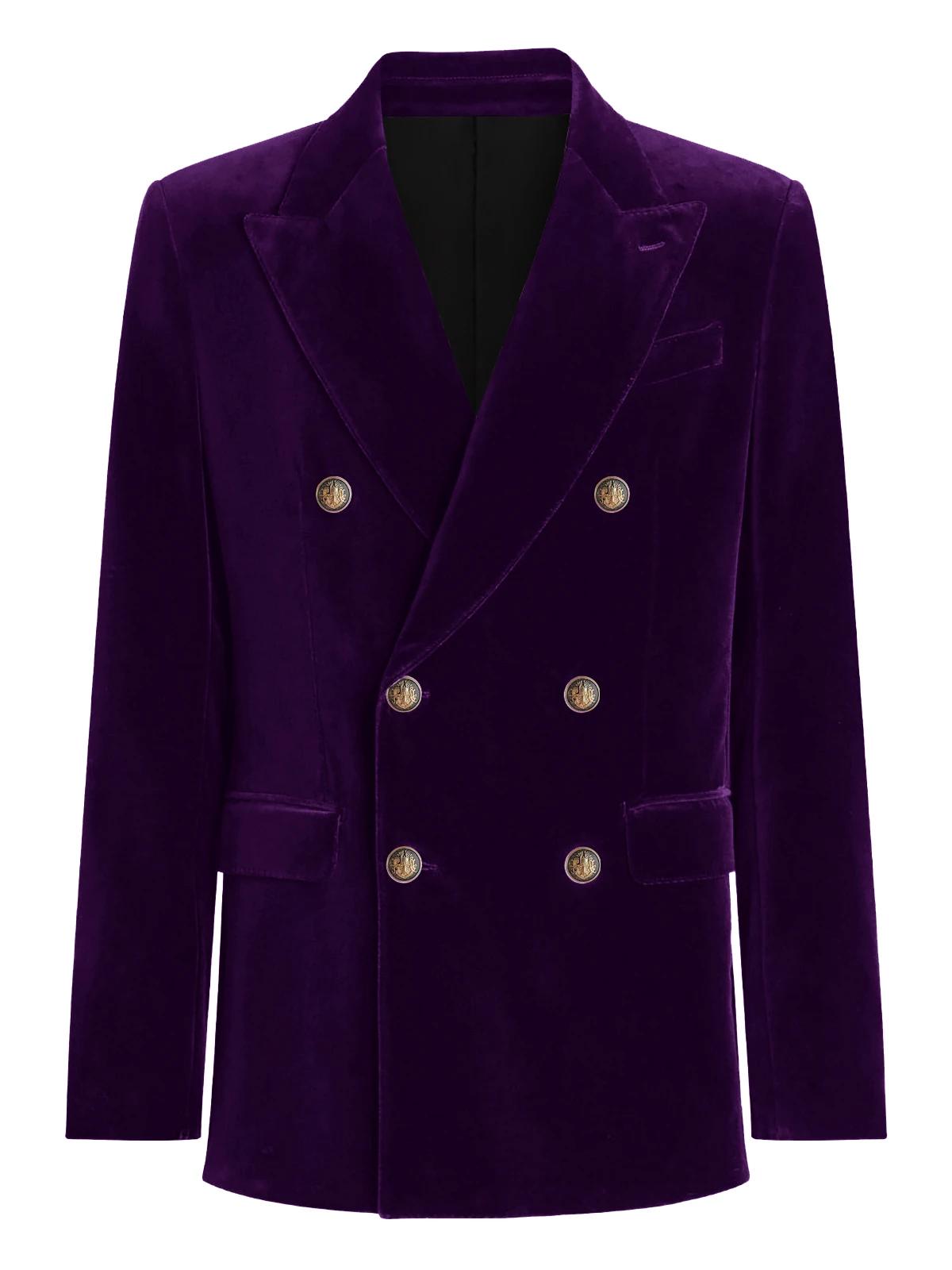 Blazer en velours bordeaux pour hommes