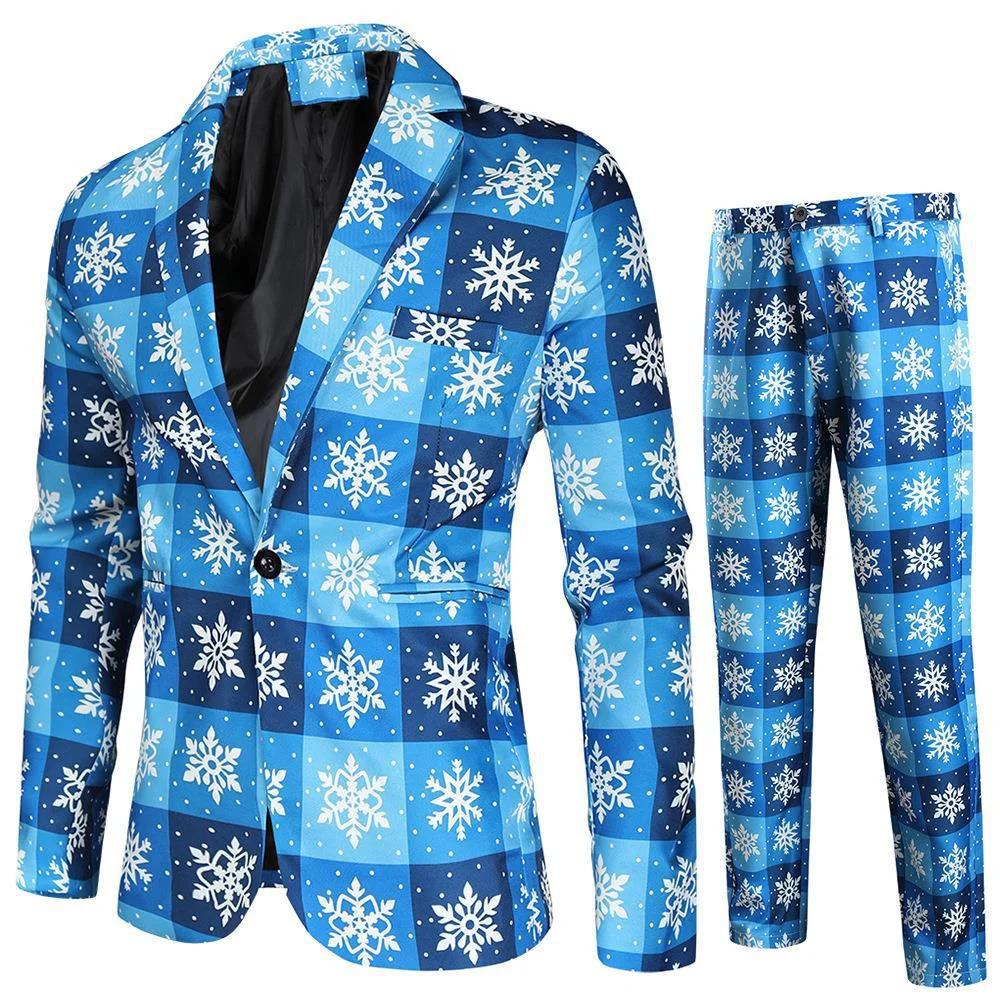 Blazer de Noël à manches longues pour hommes