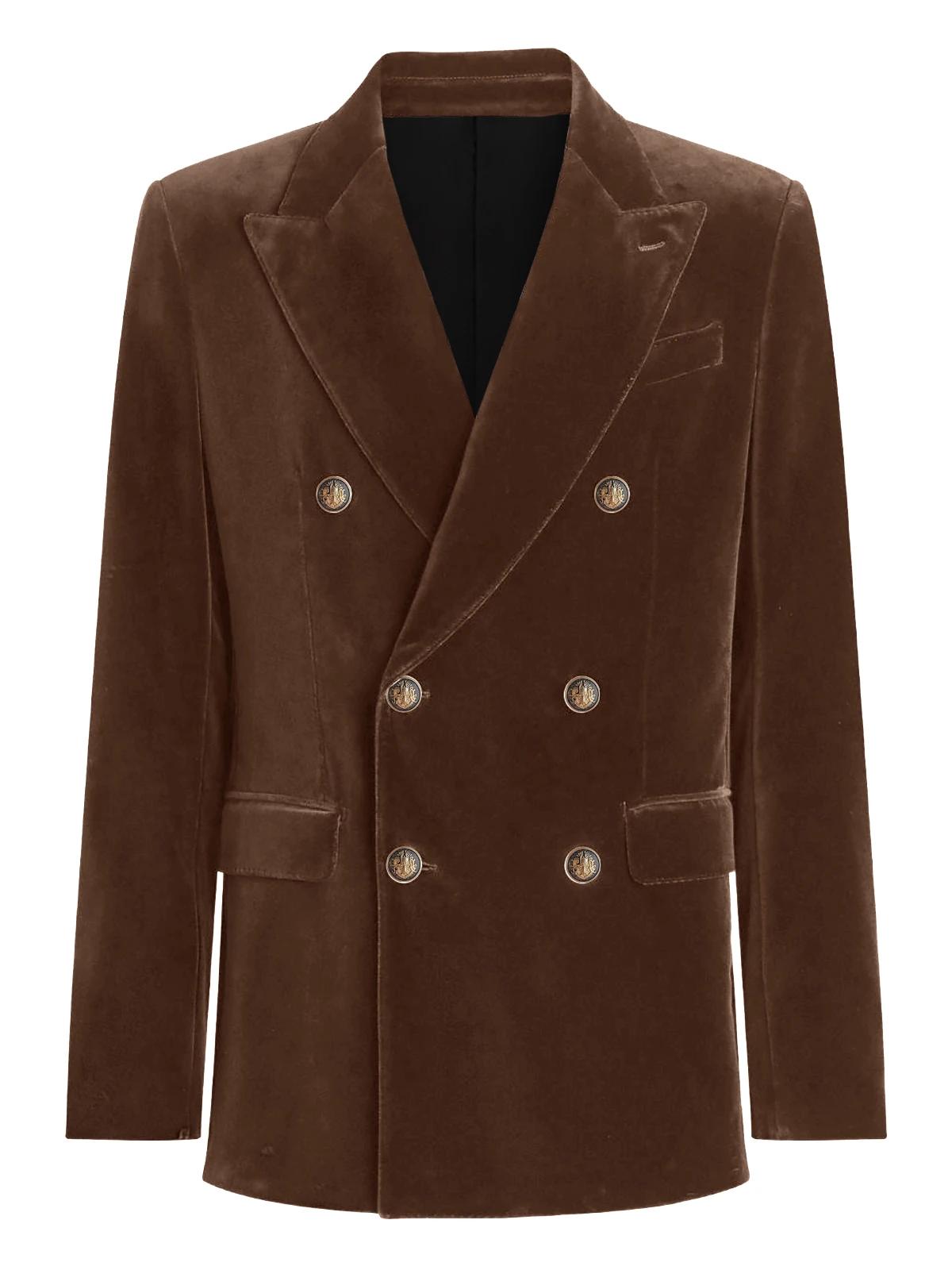 Blazer en velours bordeaux pour hommes