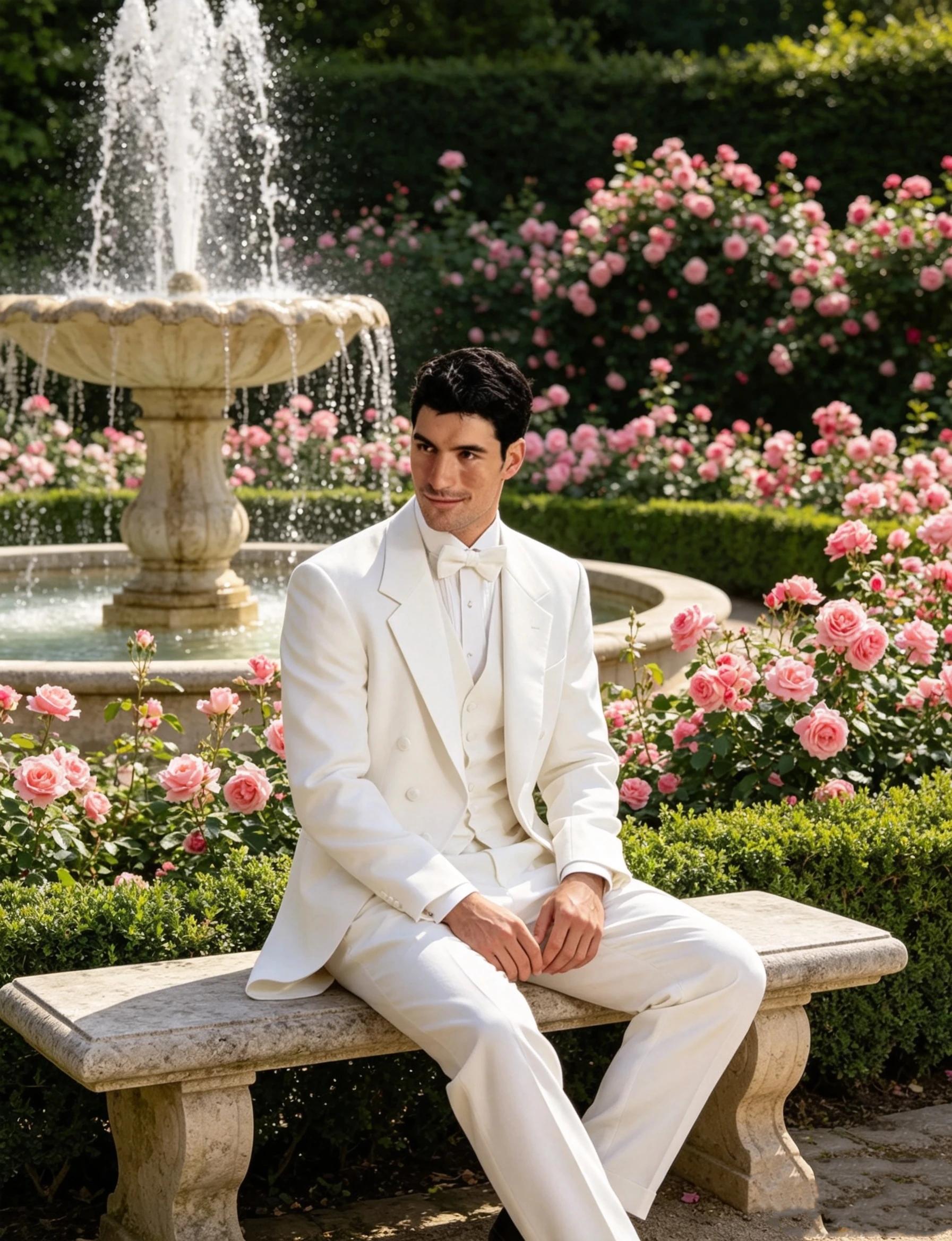 Costume de mariage blanc formel pour homme