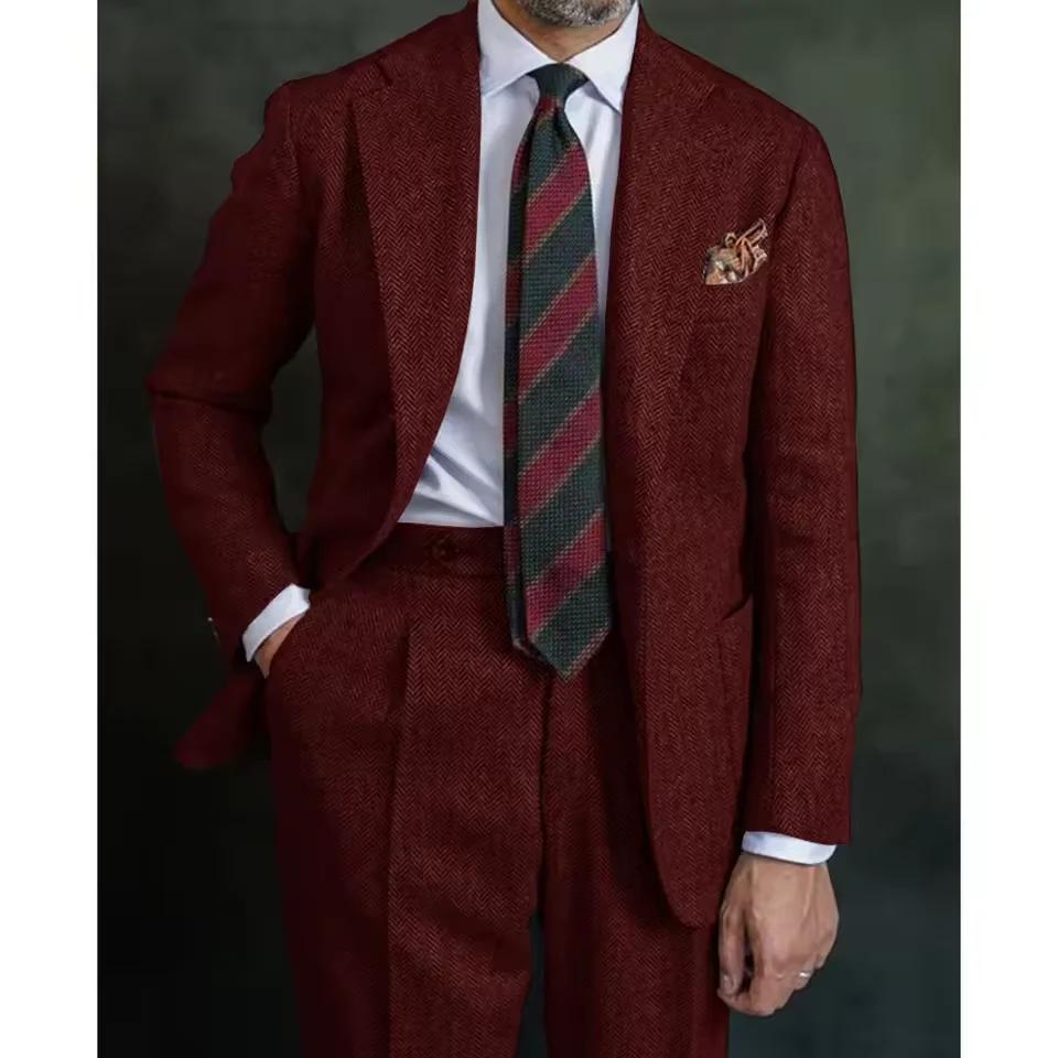 Nouveau costume à chevrons pour hommes