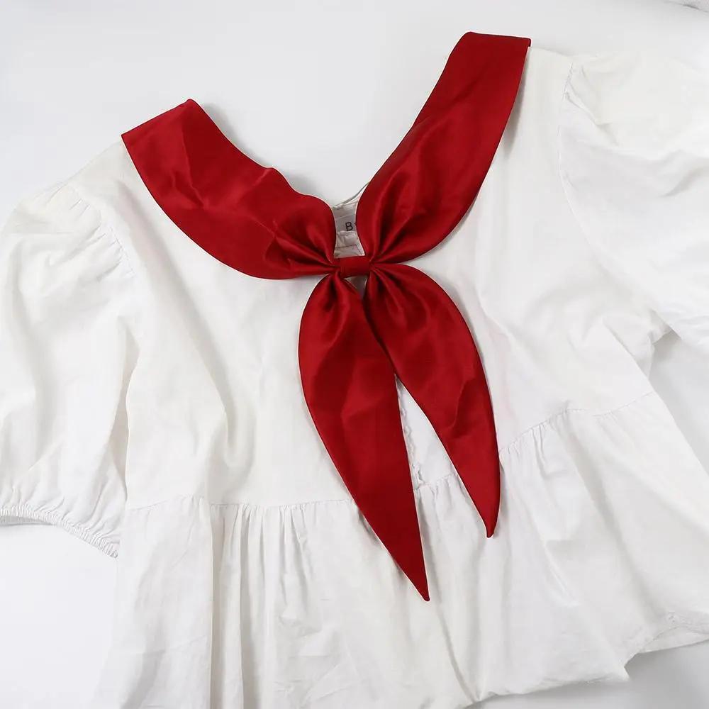 Nouvelle cravate en satin style marin