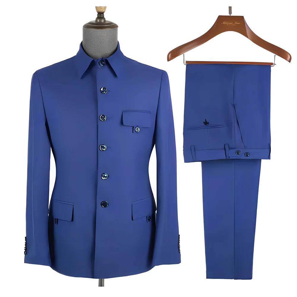 Costume formel bleu Royal pour hommes