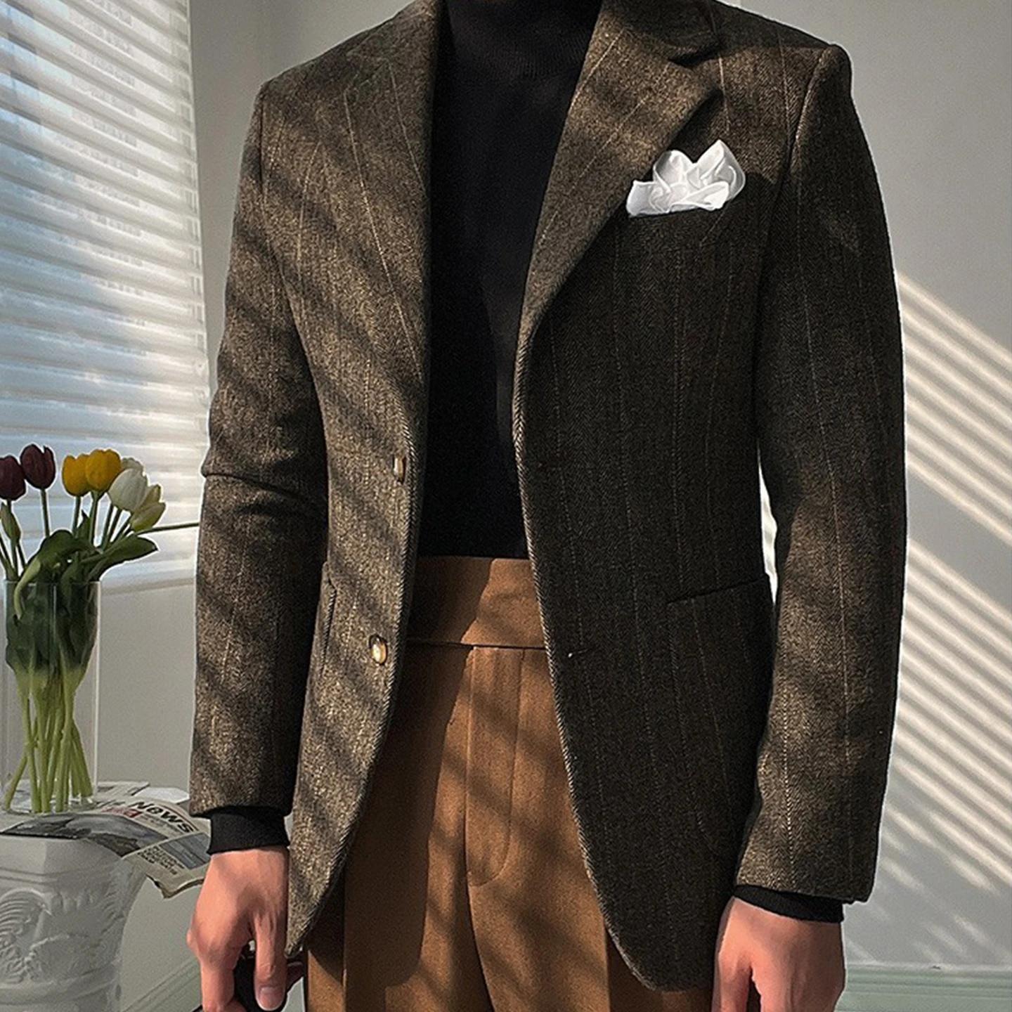 Veste de costume décontractée à simple boutonnage