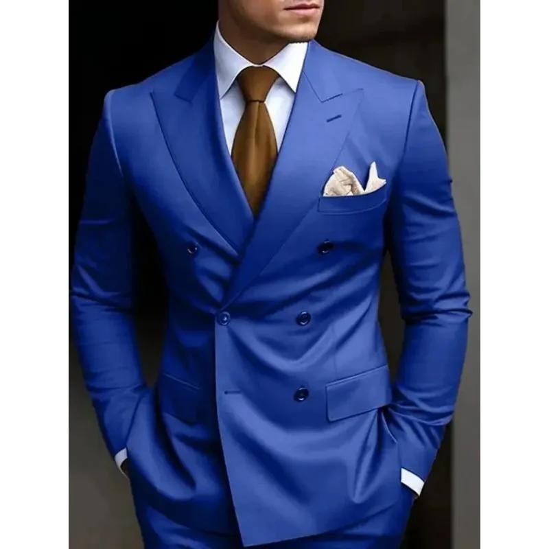 Costumes pour hommes à Double boutonnage vert sauge