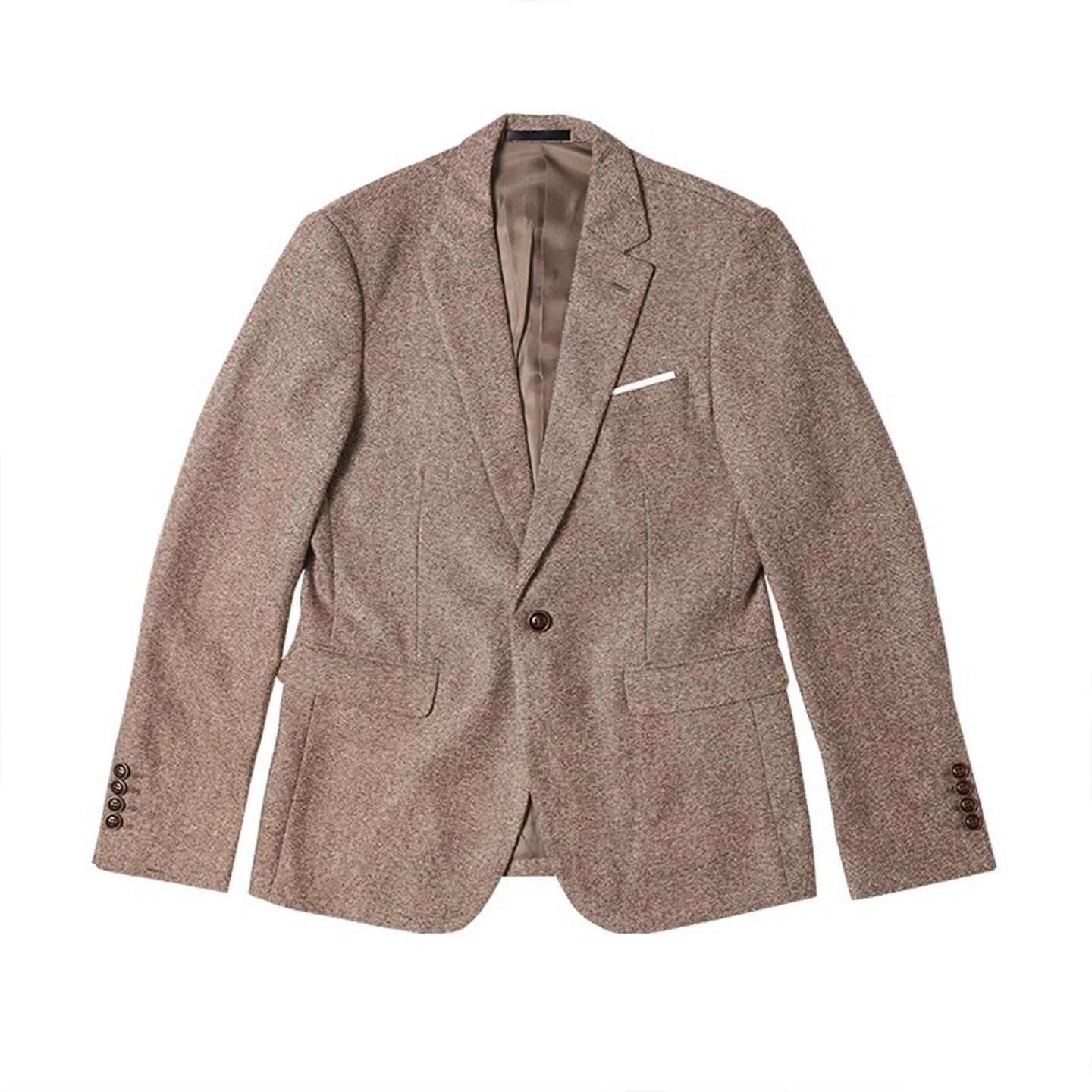 Costume homme costume d'affaires homme mariage marié trois pièces costume mariage rétro Style britannique formel Tweed