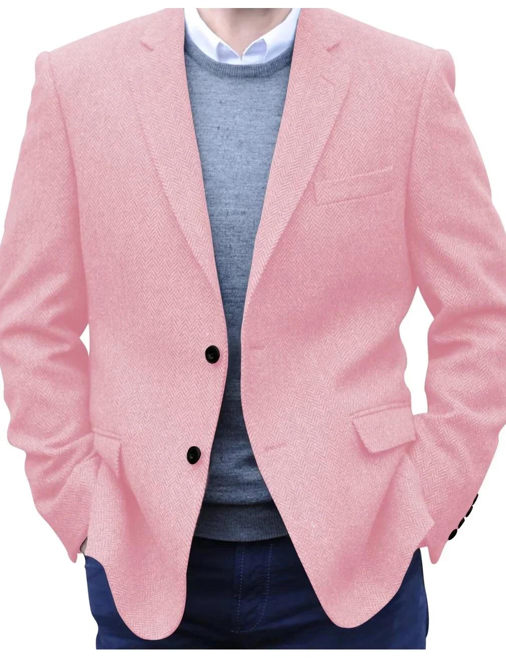 Only Jacket 1 pièces costume pour hommes Blazer simple à chevrons léger coupe ajustée tenues d'affaires formelles décontracté fête bal mariage