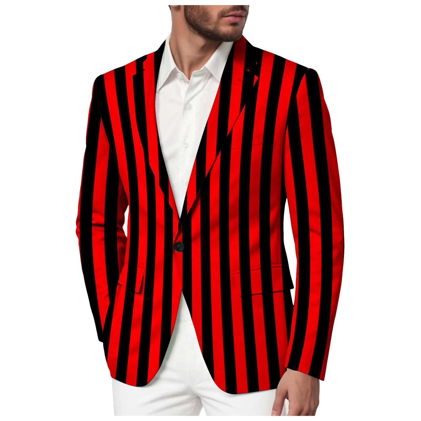 Veste de costume rayée pour hommes