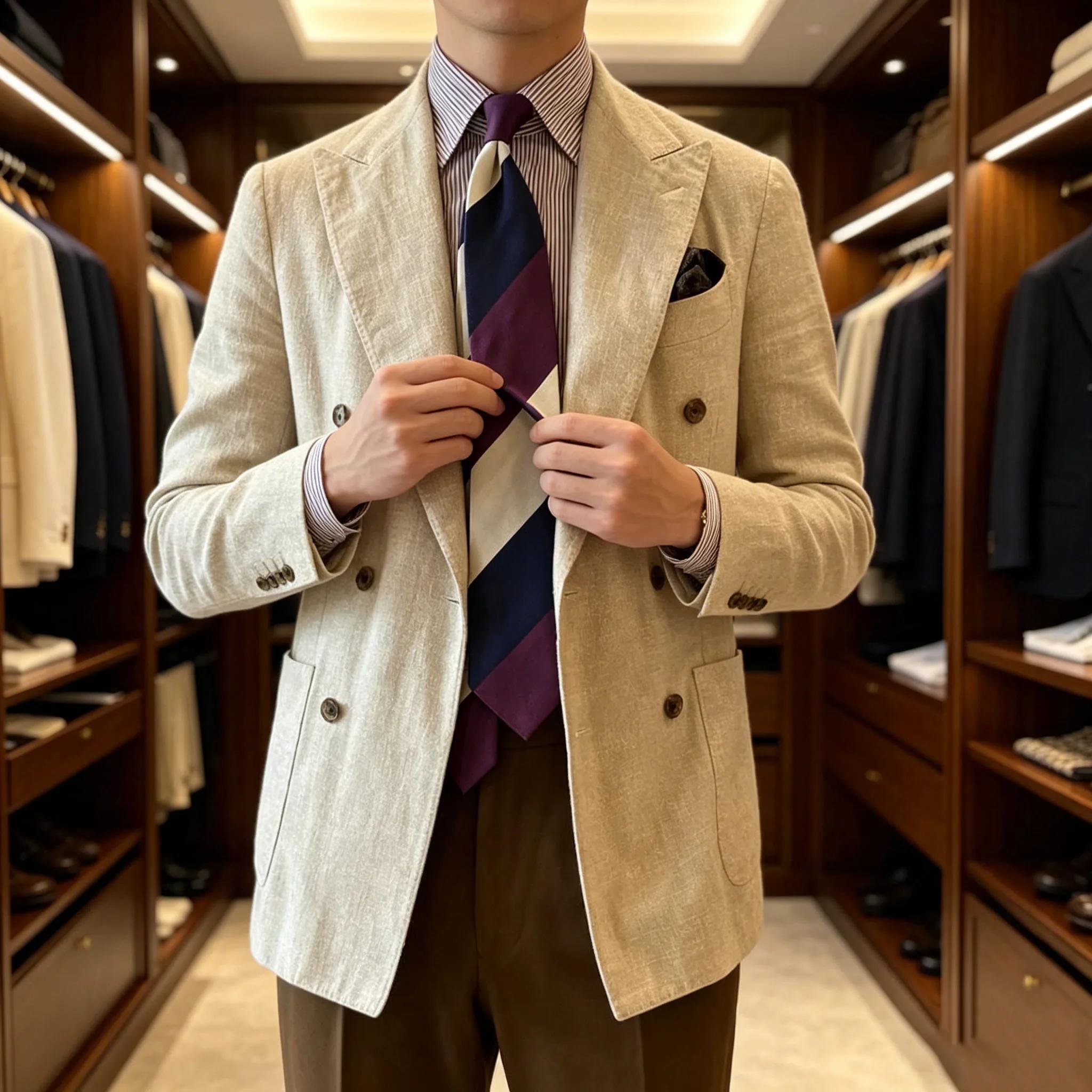 Blazer en lin élégant pour homme