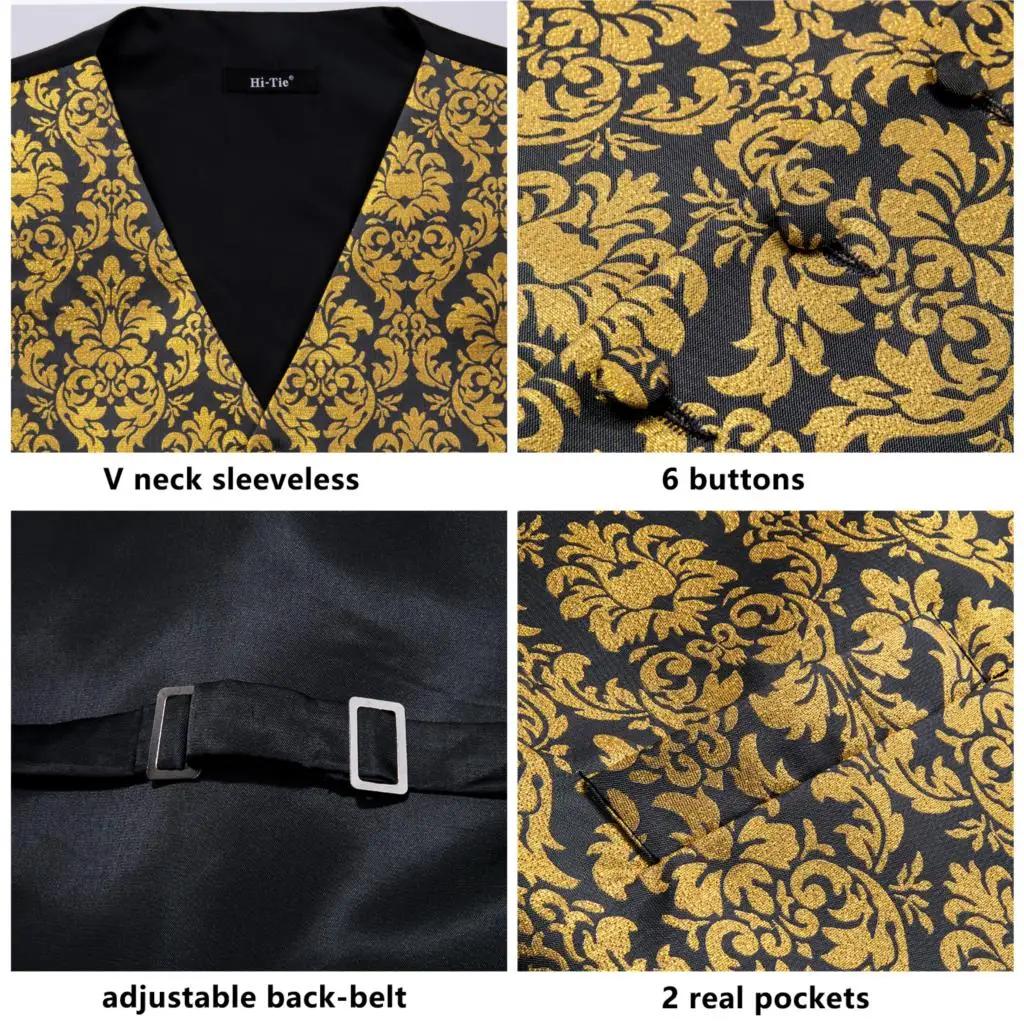 Veste de costume en or pour hommes