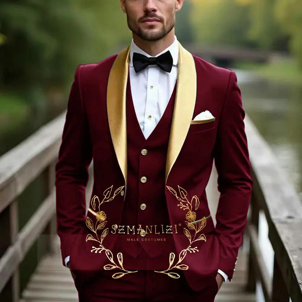Costume vert huile pour hommes