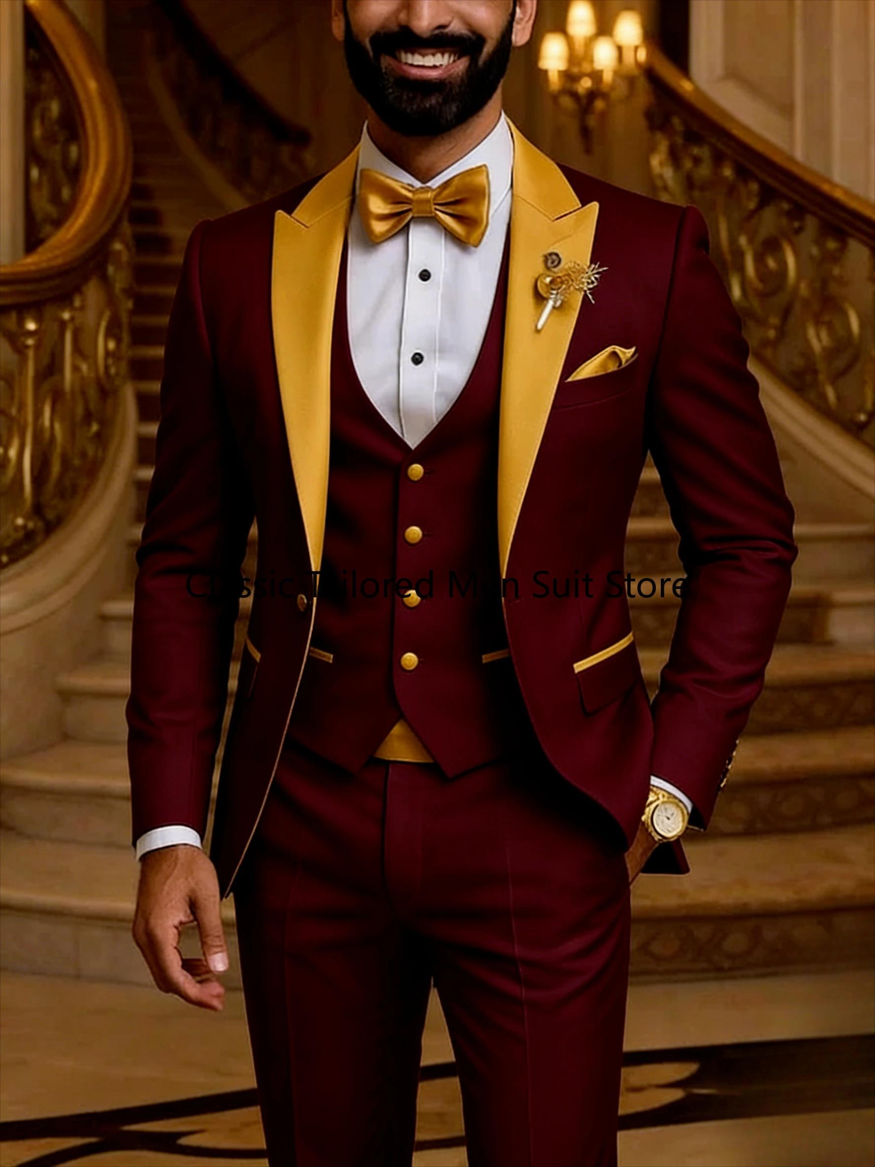 Costume de smoking 3 pièces pour hommes