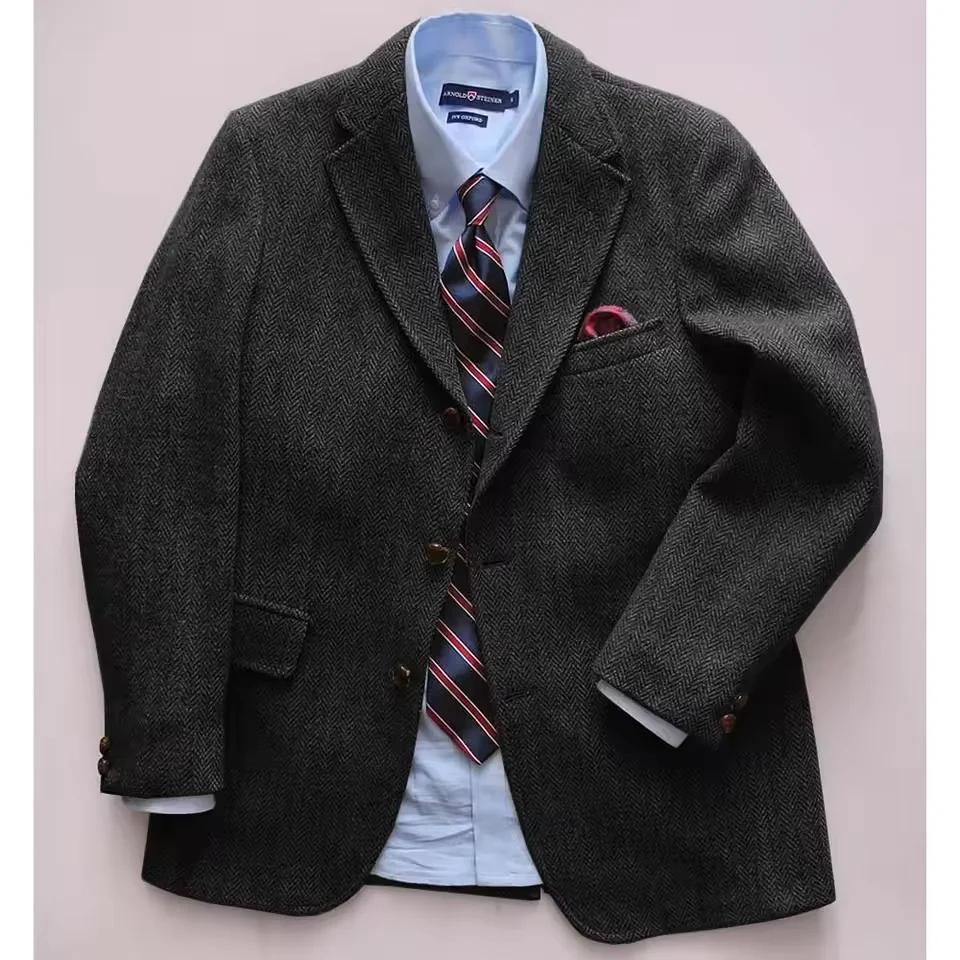 Blazer décontracté à chevrons pour hommes