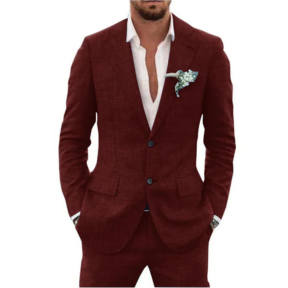 Costumes en lin de haute qualité pour hommes