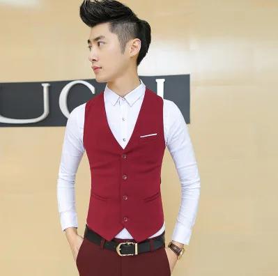 Gilet de costume noir décontracté pour hommes
