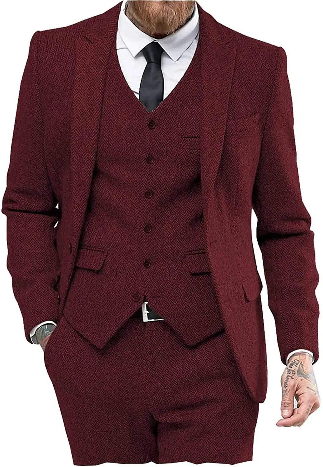 Costume rétro à chevrons pour homme