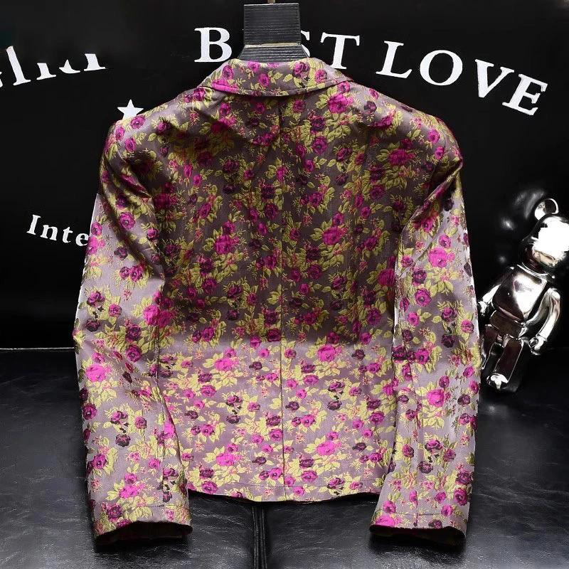 Veste de costume brodée de luxe pour hommes