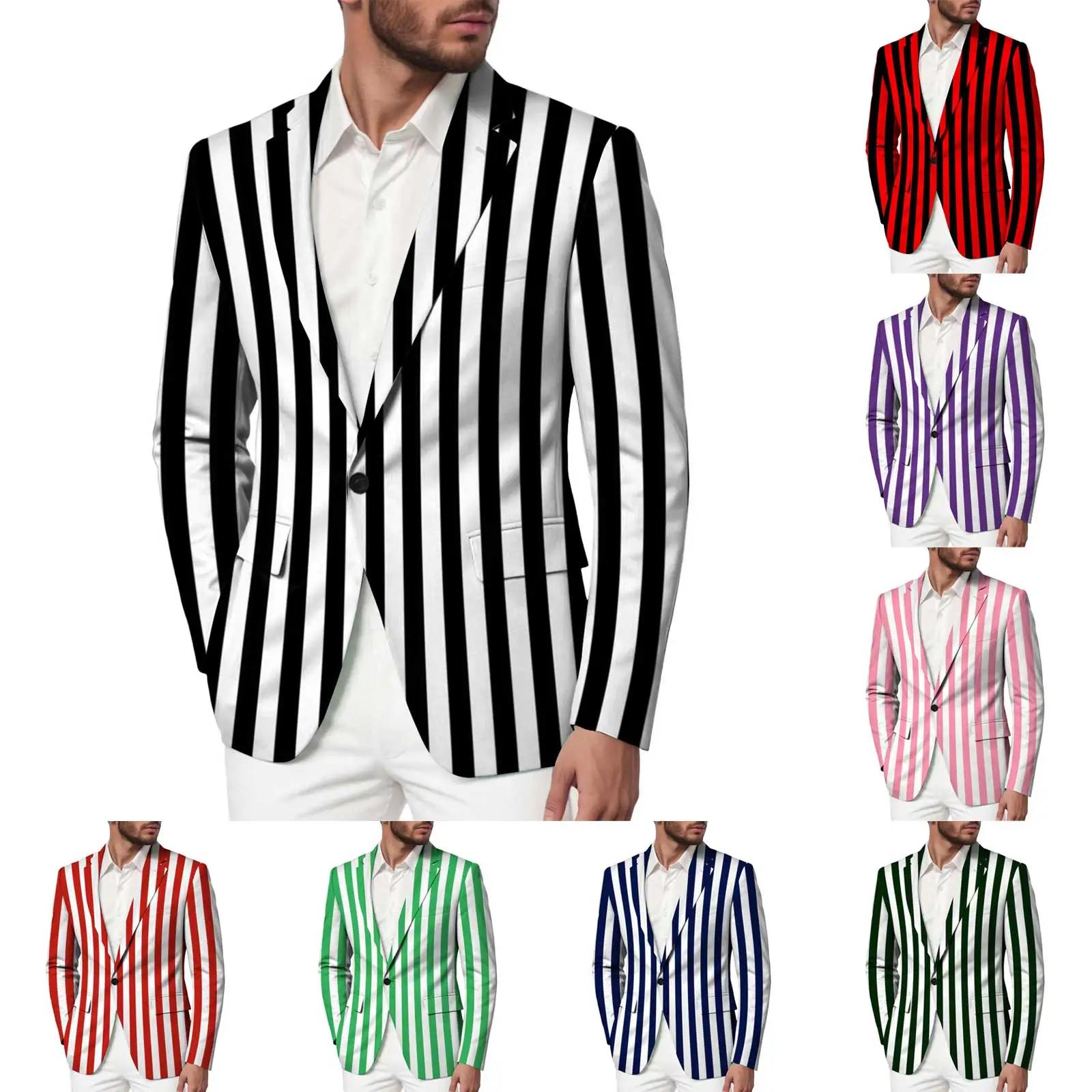 Veste de costume rayée pour hommes