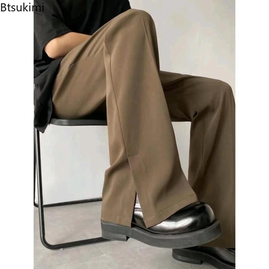 Nouveau pantalon de costume marron et noir pour homme 2026