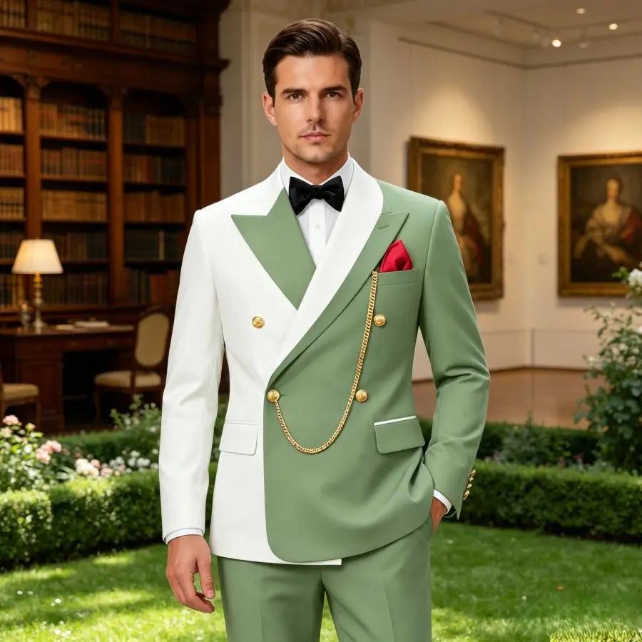 Costume de Mariage Croisé pour Homme