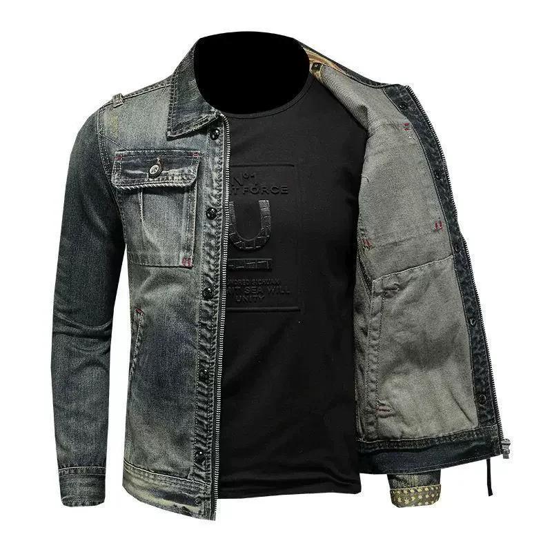 2025 nouvelle veste en jean homme mode Trench Coat tendance