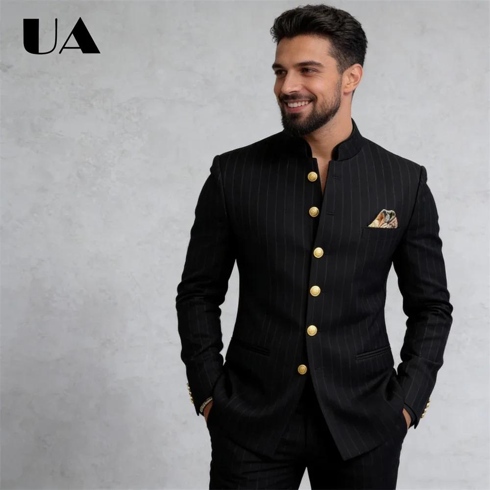 Ensemble de costume 2 pièces pour homme Stripe