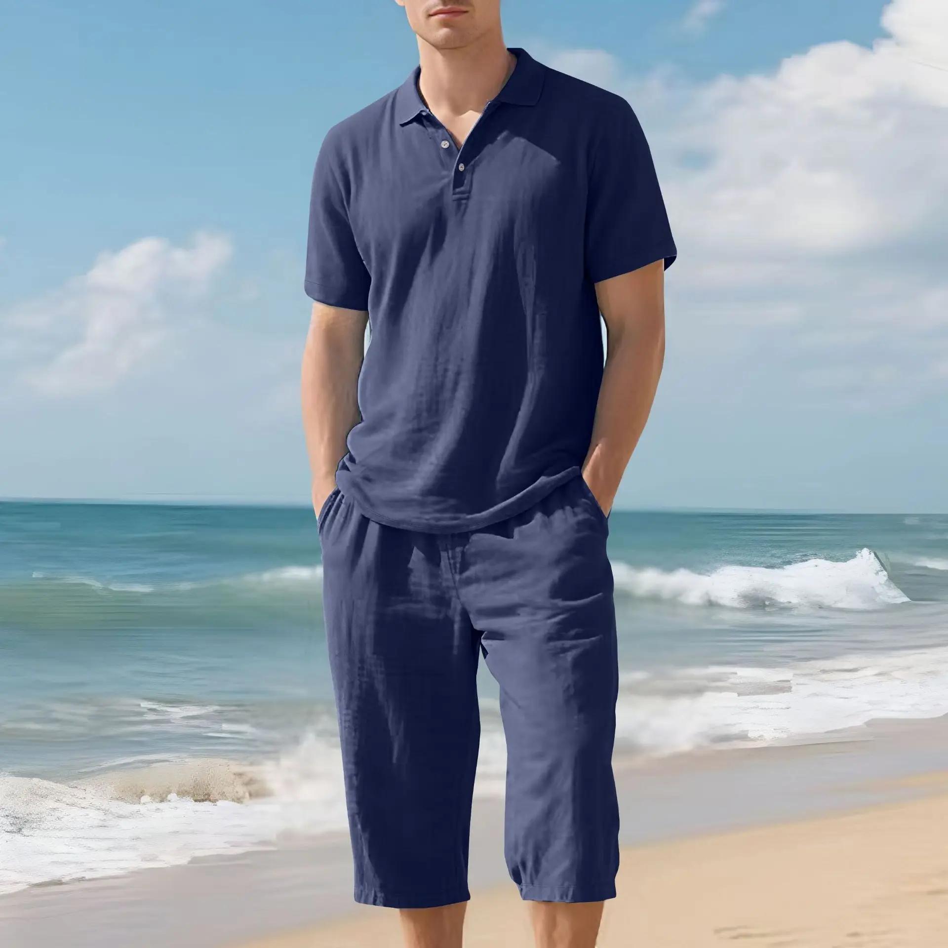 Costume d'été en lin pour homme