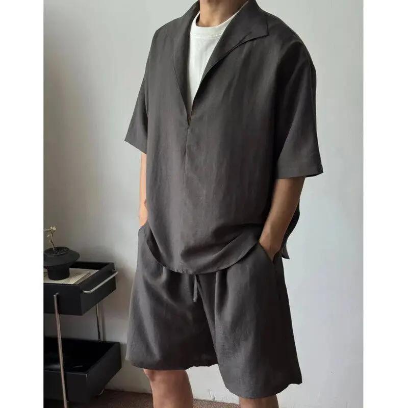 Costume décontracté en lin pour homme