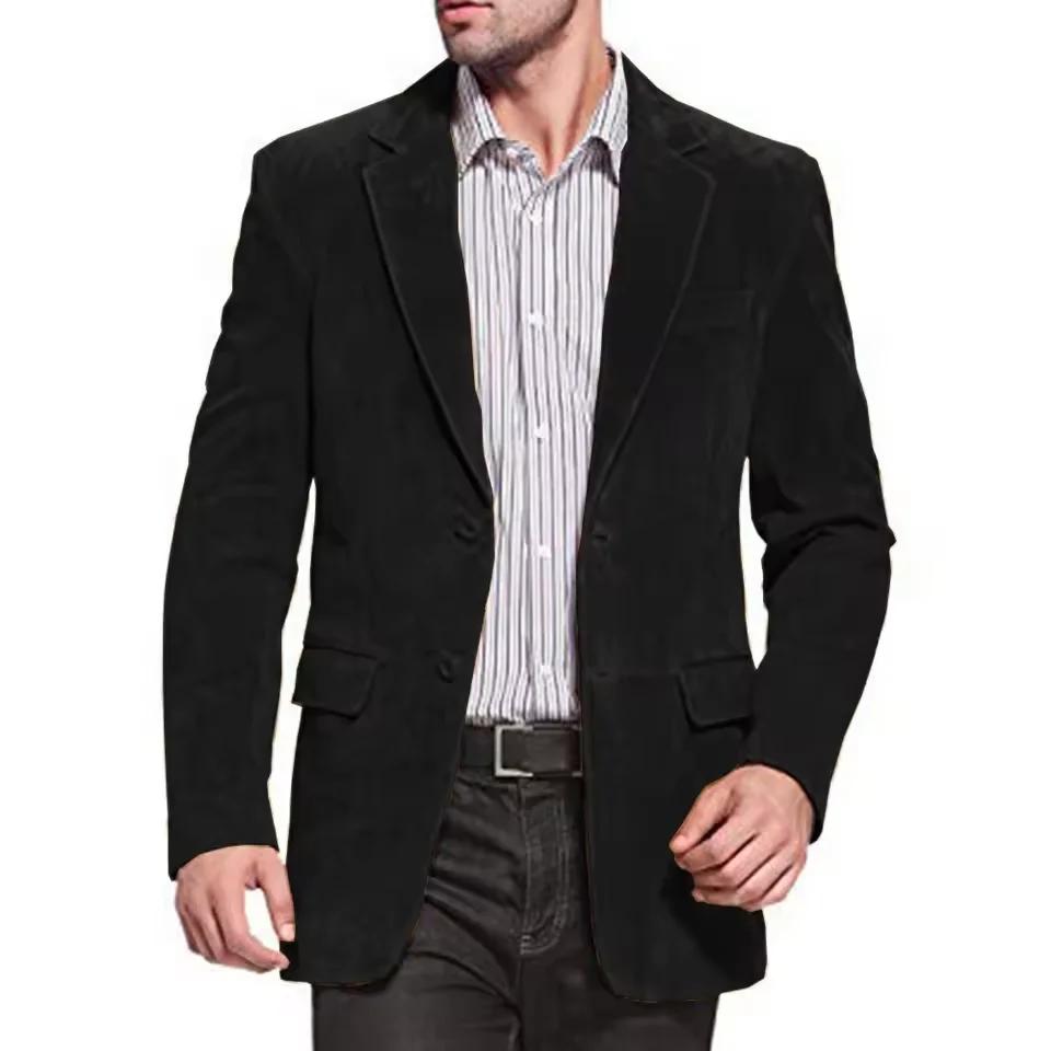 Blazer de luxe en daim pour hommes