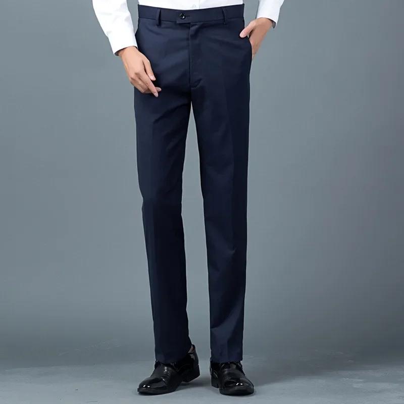 Pantalon de costume noir décontracté pour hommes