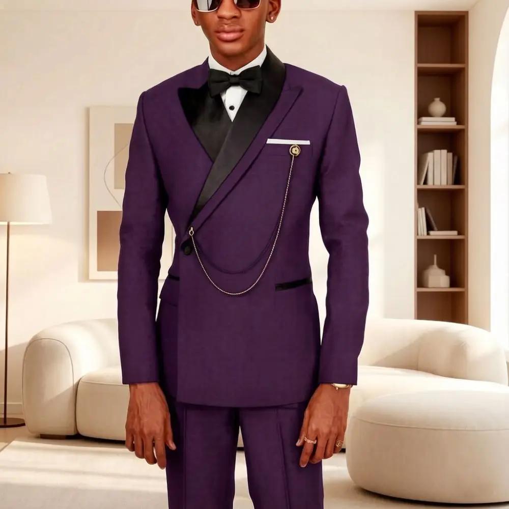 Costumes ajustés pour hommes 2 pièces