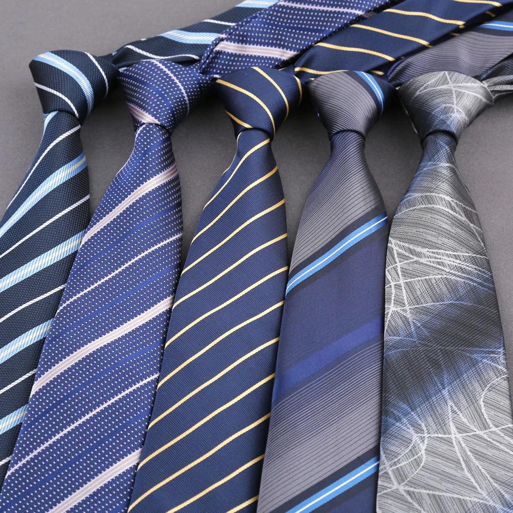 Nouvelle cravate jacquard rayée pour homme
