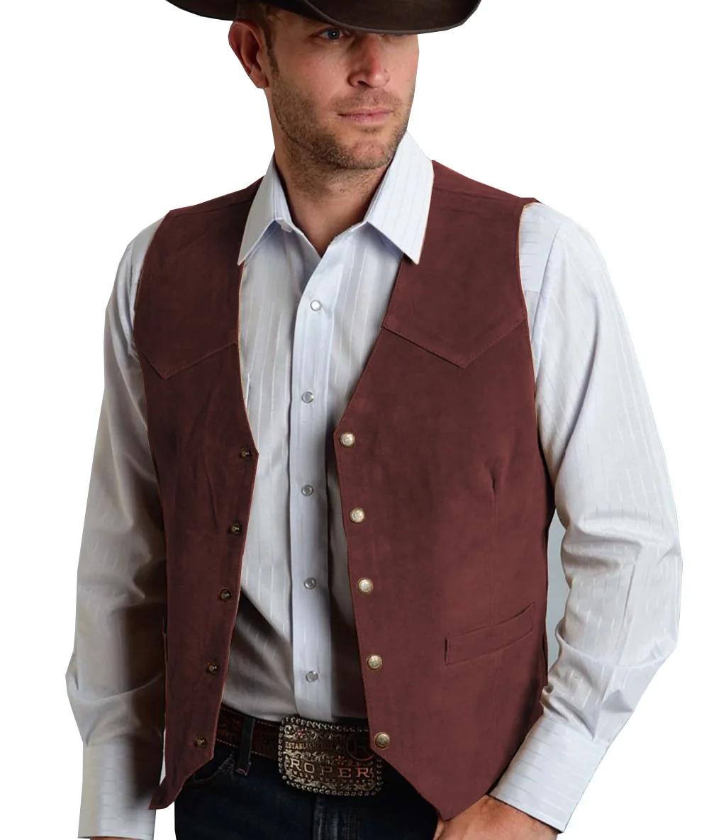 Gilet Homme en Daim Doré – Style Gentleman