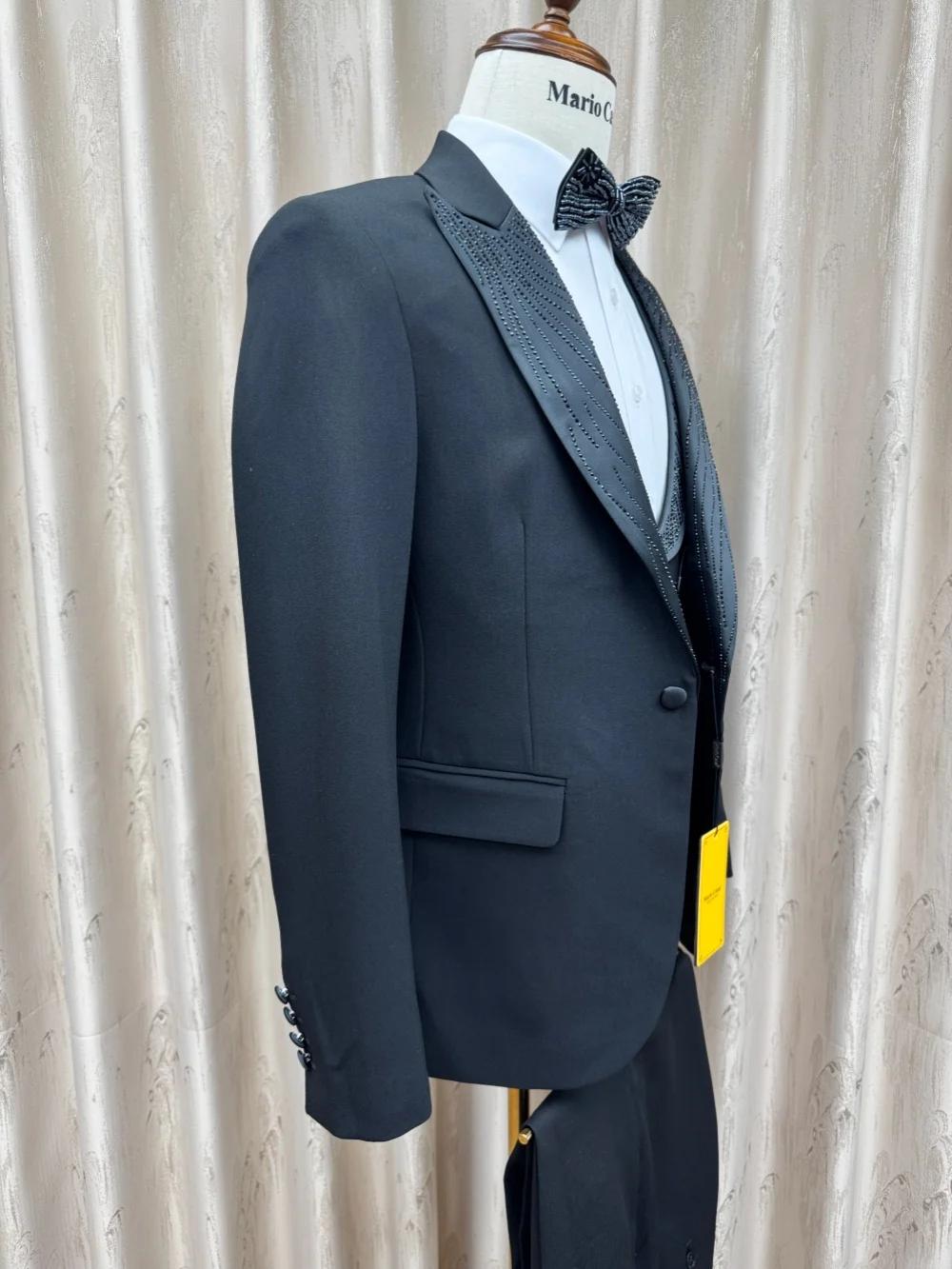 Ensemble de Costume Homme Élégant 3 Pièces pour Mariage et Cérémonie