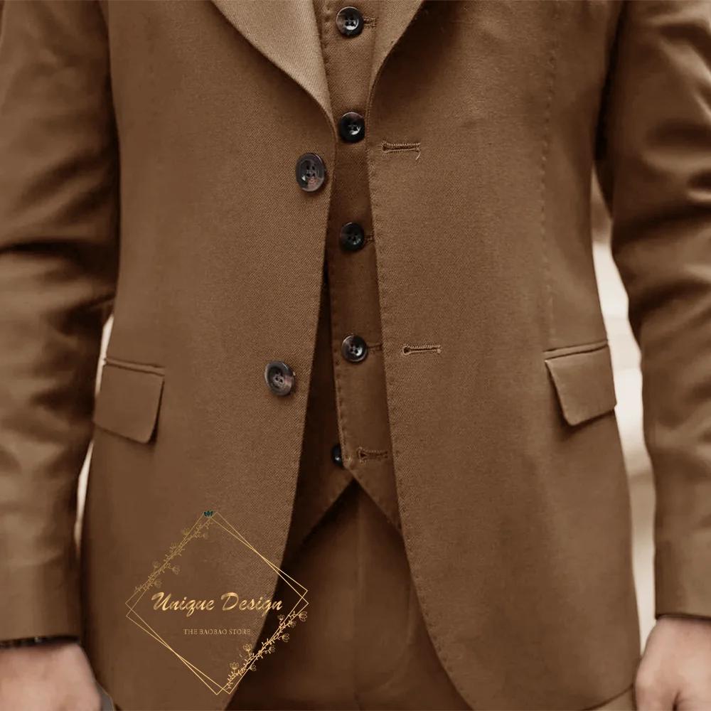 Costume marron classique pour hommes