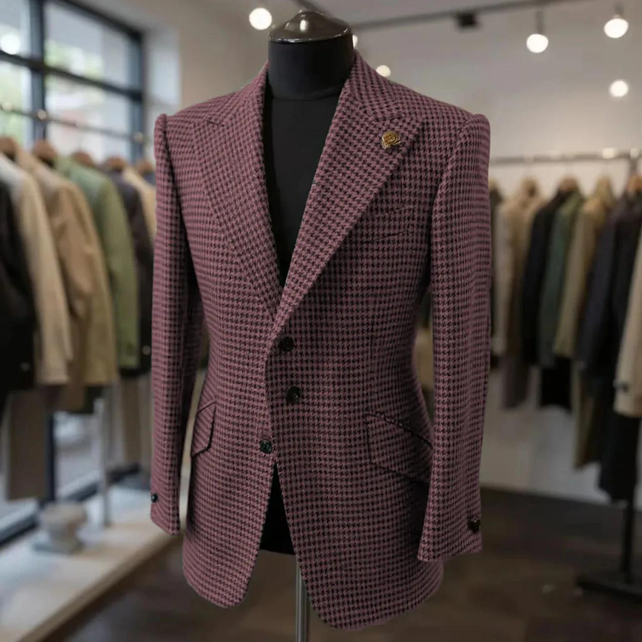 Costumes pied-de-poule pour hommes